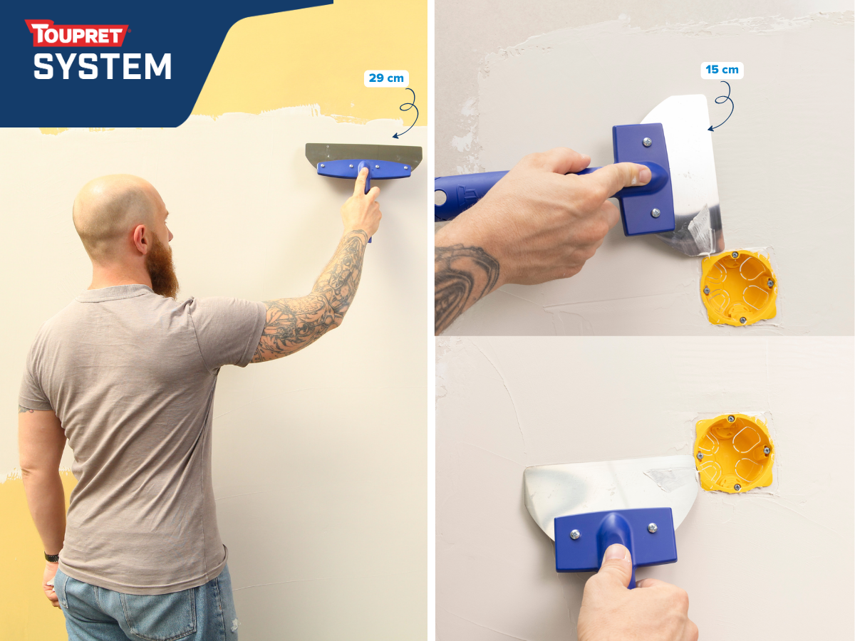 Plamuurmes: hoe kiest u het juiste inox plamuurmes TOUPRET SYSTEM (15 cm of 29 cm)?